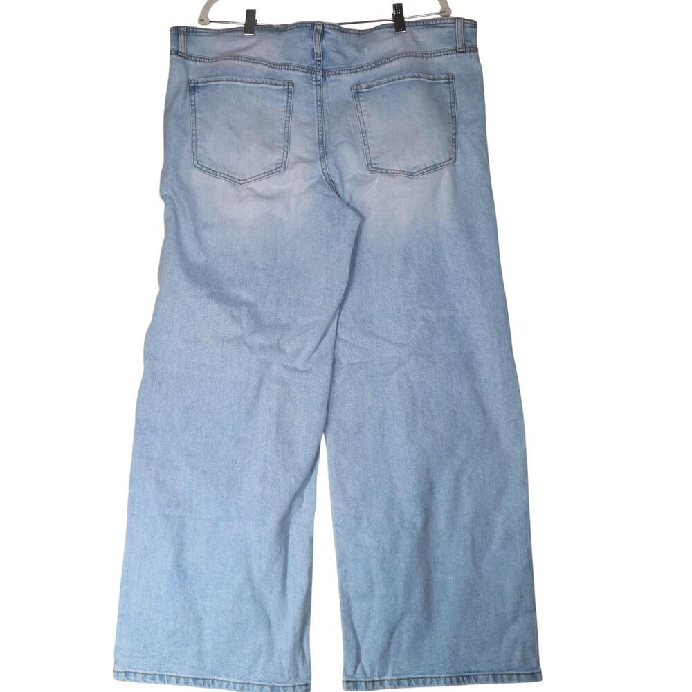 No Boundaries Jeans Womens 20 XXL Light Wash Wide Leg Baggy High Rise Stretch - Picture 7 of 14